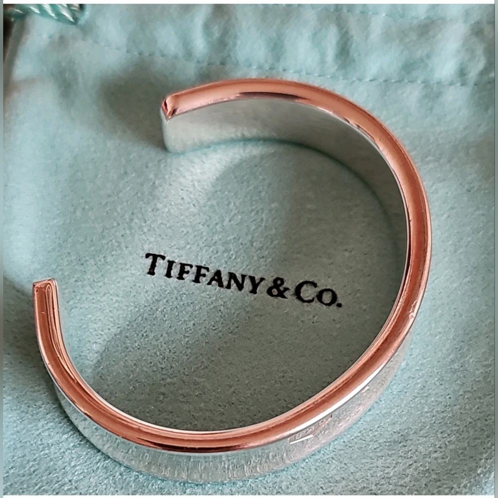 Tiffany & Co 1837 Wide Cuff Bracelet, Sterling Silver 925 - Picture 6 of 10